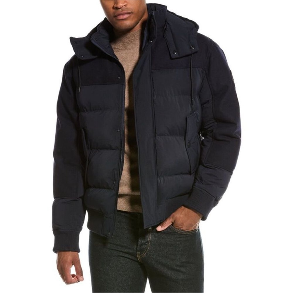 Ted Baker Ventry Blue Puffer Jacket with Removable Hood